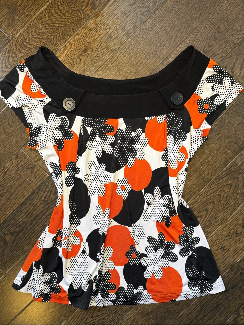 Vintage Y2K Pop Floral Tunic Top